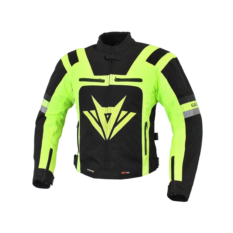Bunda na moto RSA Gear černo-fluo žlutá výprodej