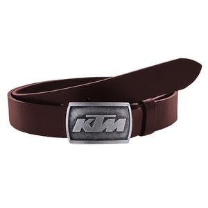 Kožený moto opasek se sponou KTM hnědý