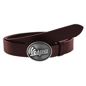 Kožený moto opasek se sponou Vespa hnědý
