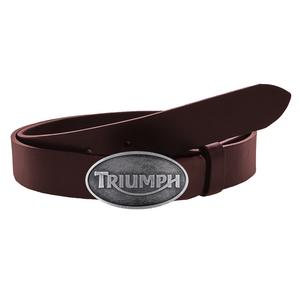 Kožený moto opasek se sponou Triumph hnědý