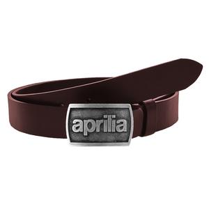 Kožený moto opasek se sponou Aprilia hnědý