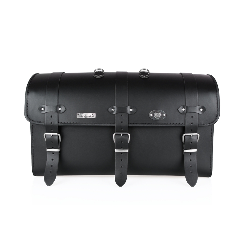 Kožený moto kufr na motorku Chopper RSA-18A se zámkem
