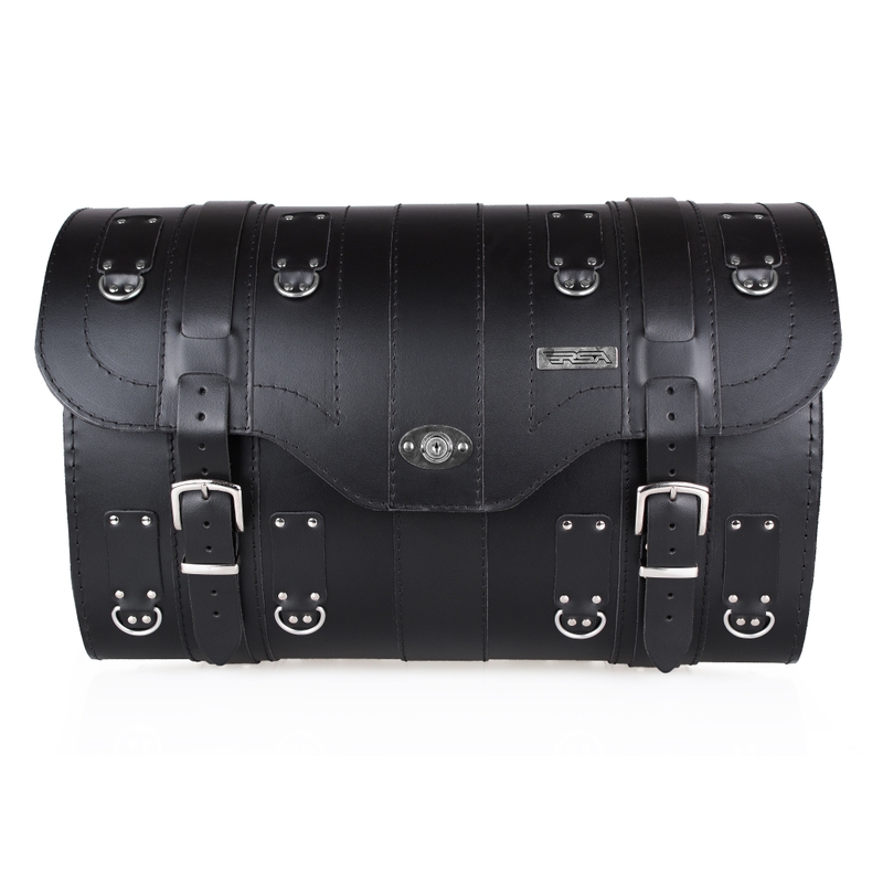 Kožený moto kufr na motorku Chopper RSA-15A se zámkem