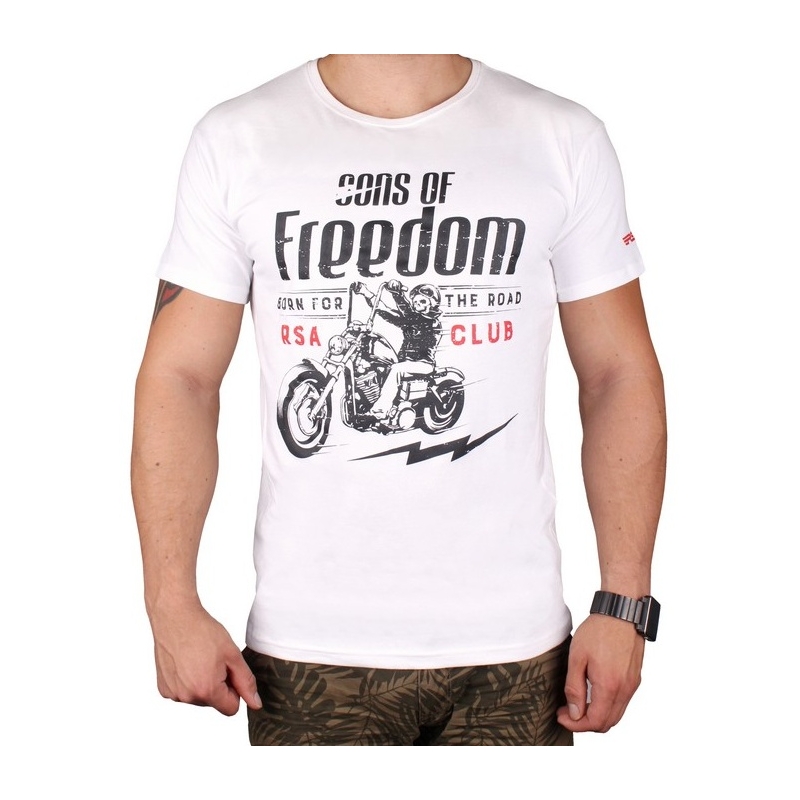 Triko RSA Sons of Freedom bílé