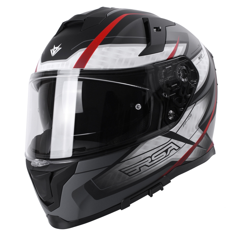 Integrální přilba na motorku RSA Rapid šedo-červená výprodej