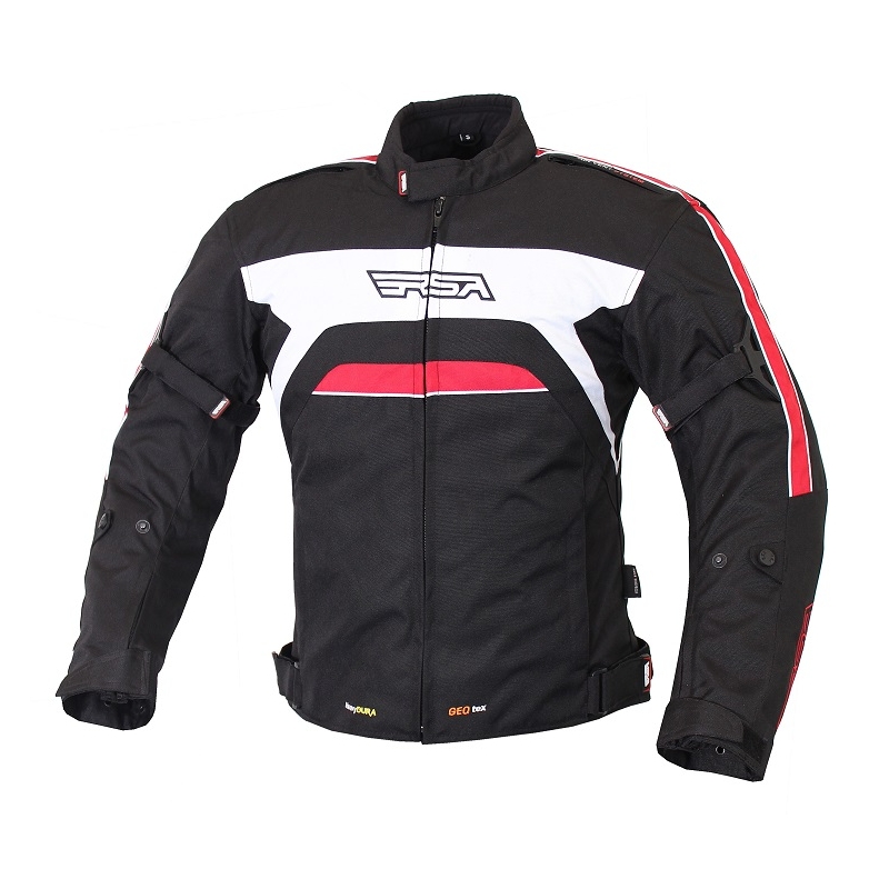 Bunda na motorku RSA Iron černo-červená výprode výprodej