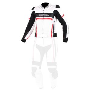 Pánská bunda na motorku RSA Virus bílo-černo-červená výprodej