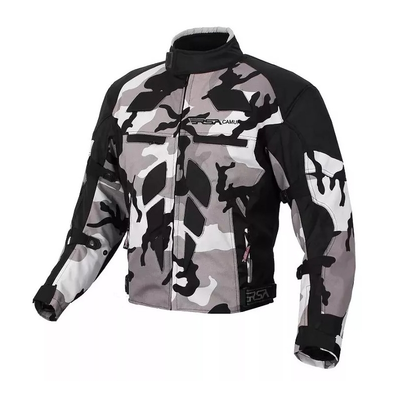 Bunda na motorku RSA Camuflage šedá výprodej