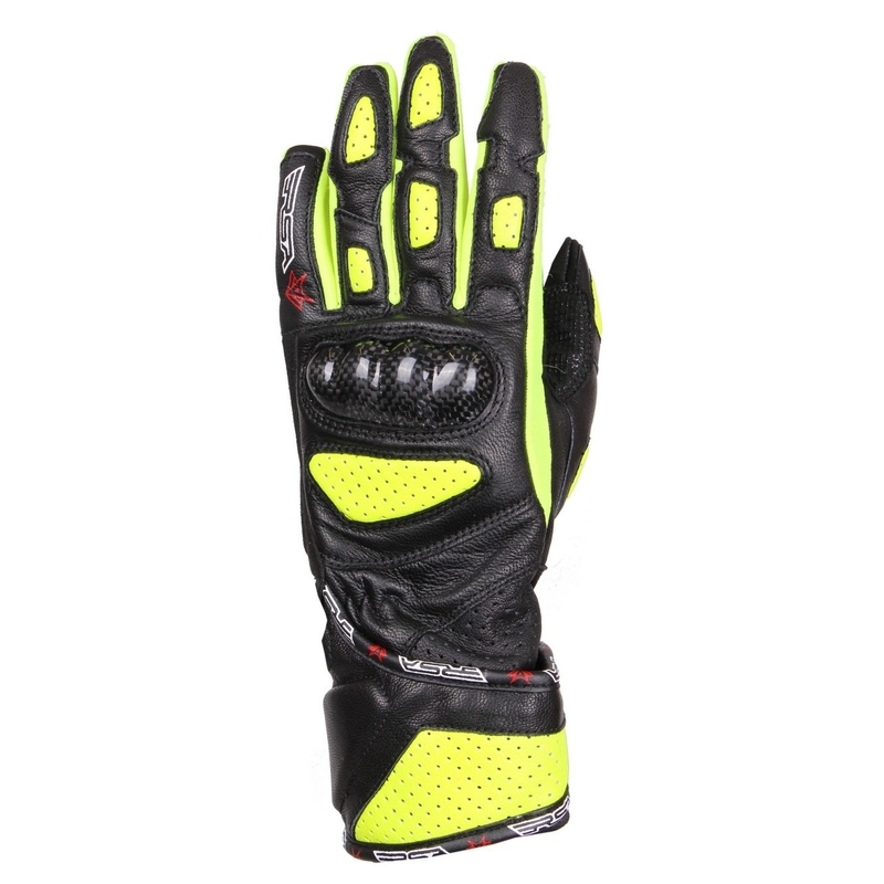 Dámské rukavice na motorku RSA RX-1 černo-fluo žluté výprodej