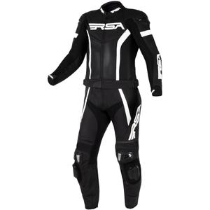 Kožená kombinéza na motorku RSA Imola 2.1 černo-bílá