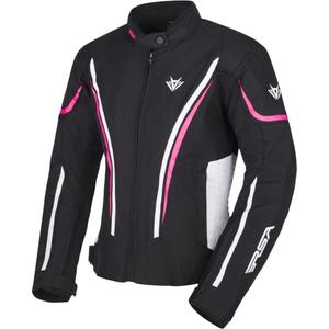 Dámská bunda na motorku RSA Wasp černo-růžovo-bílá