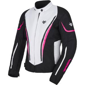 Dámská bunda na motorku RSA Wasp bílo-černo-růžová