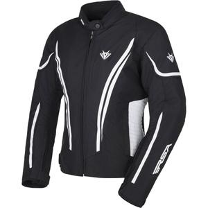 Dámská bunda na motorku RSA Wasp černo-bílá