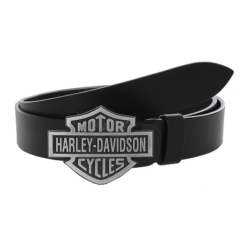 Kožený moto opasek se sponou Harley-Davidson