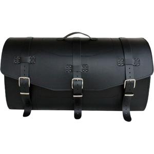 Kožený kufr na motorku se zámkem RSA K461 černý
