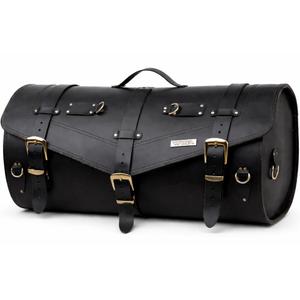 Kožený kufr na motorku se zámkem RSA K183 černý