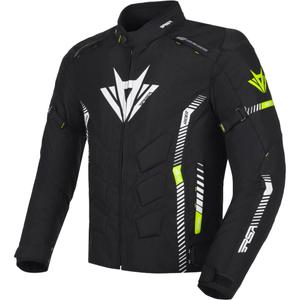 Bunda na motorku RSA Rider černo-bílo-fluo žlutá 2 - II. jakost